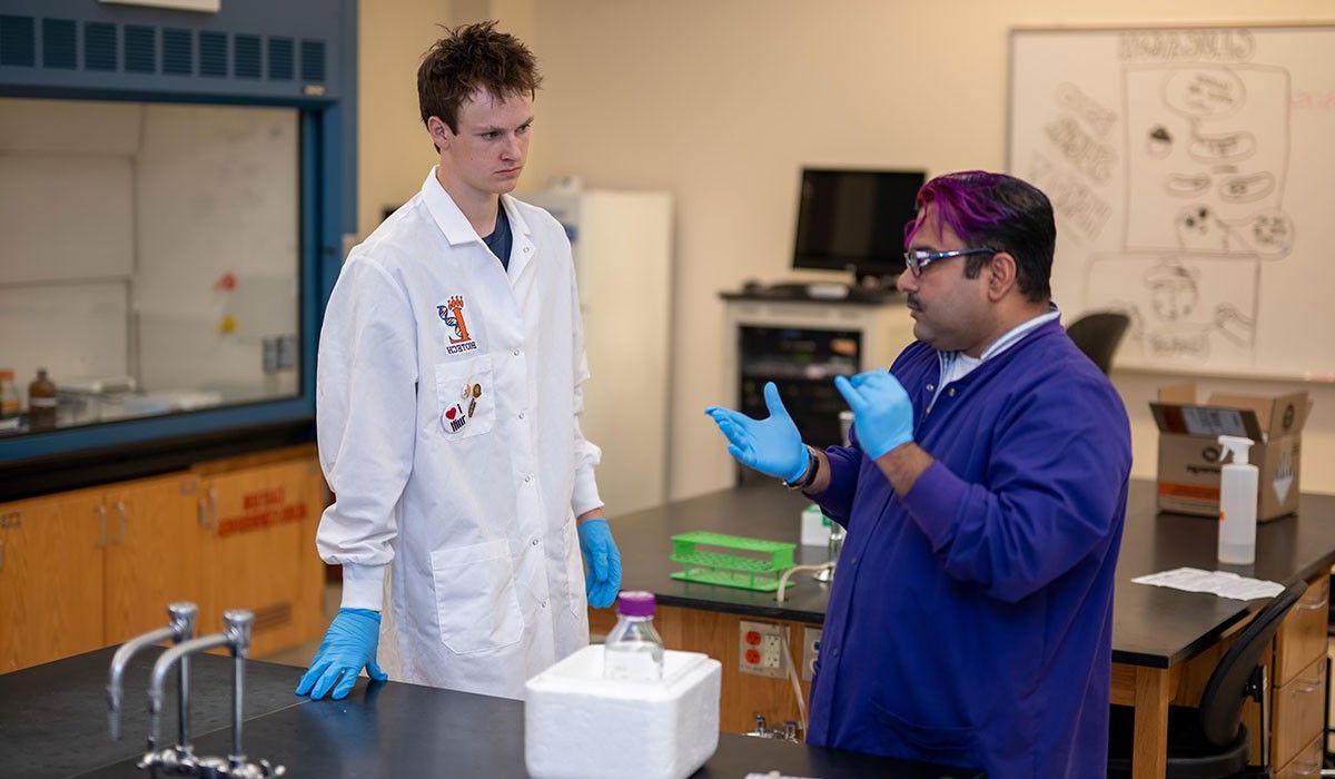 Professor Kunal Chatterjee with William Westermeyer '26