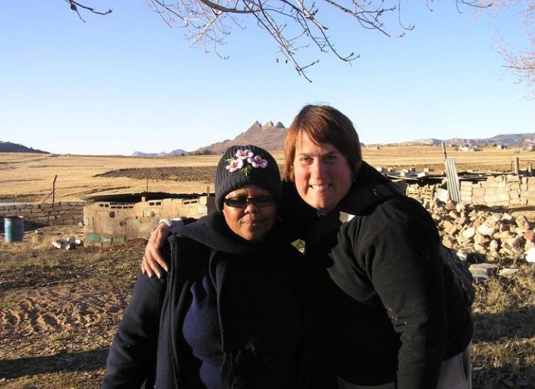 Coach J with Lesotho Woman