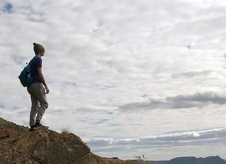 Wittenberg Student on Lesotho Hilltop